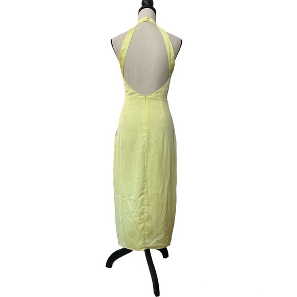 Lulus Perfect Polished Halter Dress in Yellow Sz. Small - Picture 9 of 17